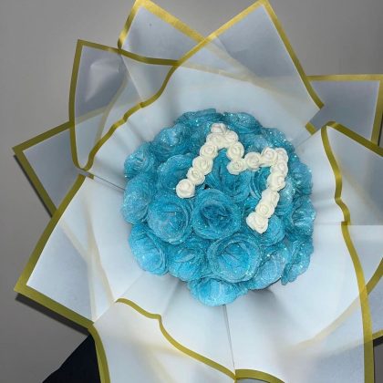 Bouquet de 20 roses personnalisable